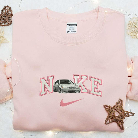 Grey Car x Nike Embroidered Shirt Transportations Embroidered Hoodie Best Gift Idea