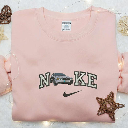 Car x Nike Embroidered Sweatshirt Transportations Embroidered Hoodie Nike Inspired Embroidered Shirt