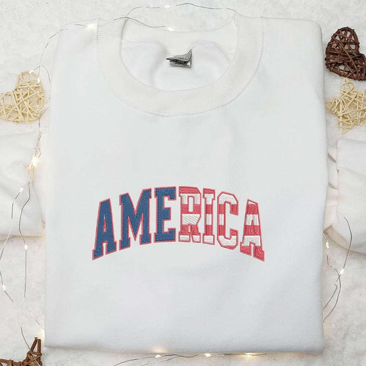 America Embroidered Shirt National Day Gifts Best Patriotic Shirts 1