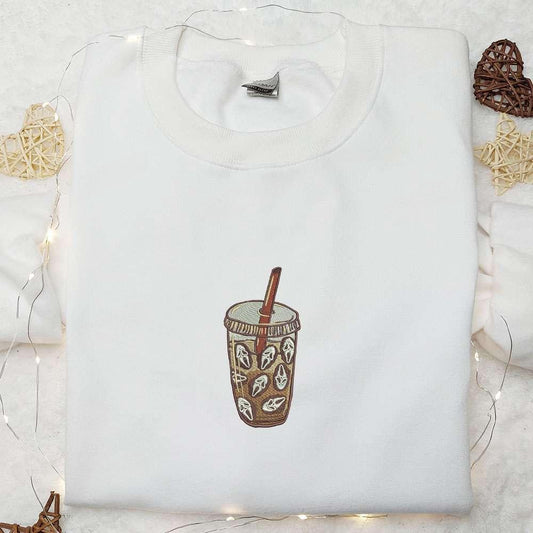 Horror Coffee Embroidered Shirt Halloween Embroidered Shirt Best Halloween Gifts for Family