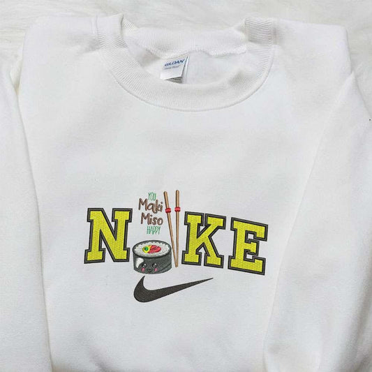 Maki Miso x Nike Embroidered Shirt Favorite Food Embroidered Shirt Nike Inspired Embroidered Shirt