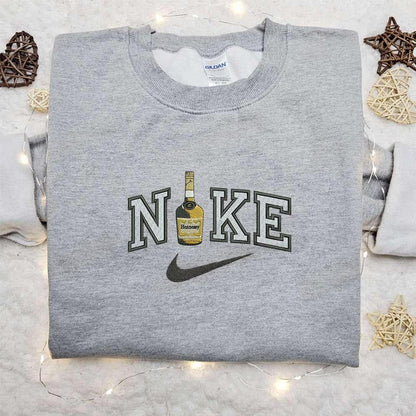 Hennessy x Nike Embroidered Shirt Nike Inspired Embroidered Shirt Best Gift for Him
