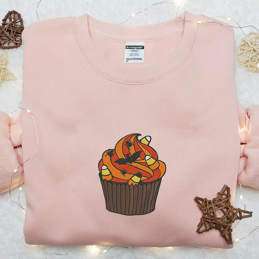 Halloween Cupcake Embroidered Sweatshirt Halloween Embroidered Hoodie Best Halloween Gift Ideas