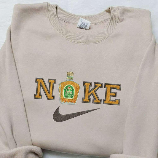 Crown Royal Regal Apple Whisky x Nike Embroidered Sweatshirt Favorite Drink Embroidered Shirt Nike Inspired Embroidered Shirt