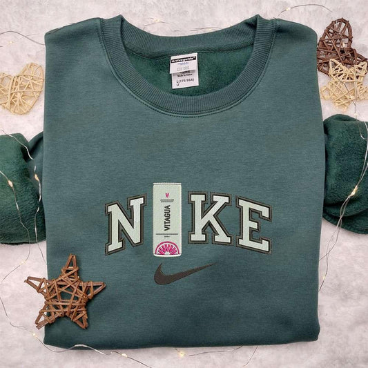 Vitagua Can x Nike Embroidered Shirt Favorite Food And Drink Embroidered Hoodie Nike Inspired Embroidered Sweatshirt