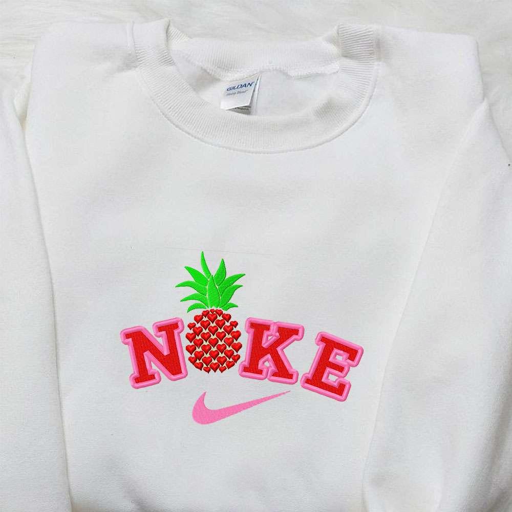 Pineapple x Nike Embroidered Shirt Custom Nike Embroidered Shirt Best Birthday Gift Ideas