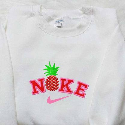 Pineapple x Nike Embroidered Shirt Custom Nike Embroidered Shirt Best Birthday Gift Ideas