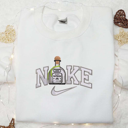 Silver Patron Wine Favorite Drink Embroidered Shirt