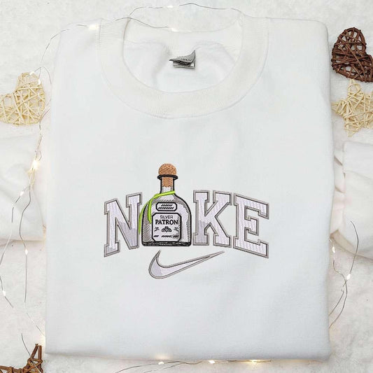 Silver Patron Wine Favorite Drink Embroidered Shirt