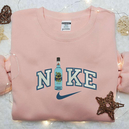 Sour Puss Bottle x Nike Embroidered Sweatshirt Favorite Drink Embroidered Shirt Nike Inspired Embroidered Shirt