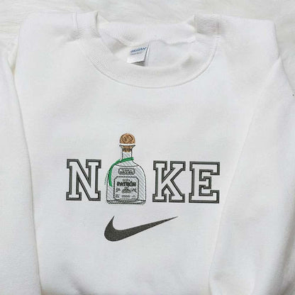 Tequila x Nike Embroidered Sweatshirt Favorite Drink Embroidered Shirt Nike Inspired Embroidered Shirt