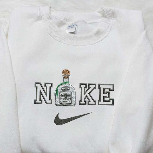 Tequila x Nike Embroidered Sweatshirt Favorite Drink Embroidered Shirt Nike Inspired Embroidered Shirt