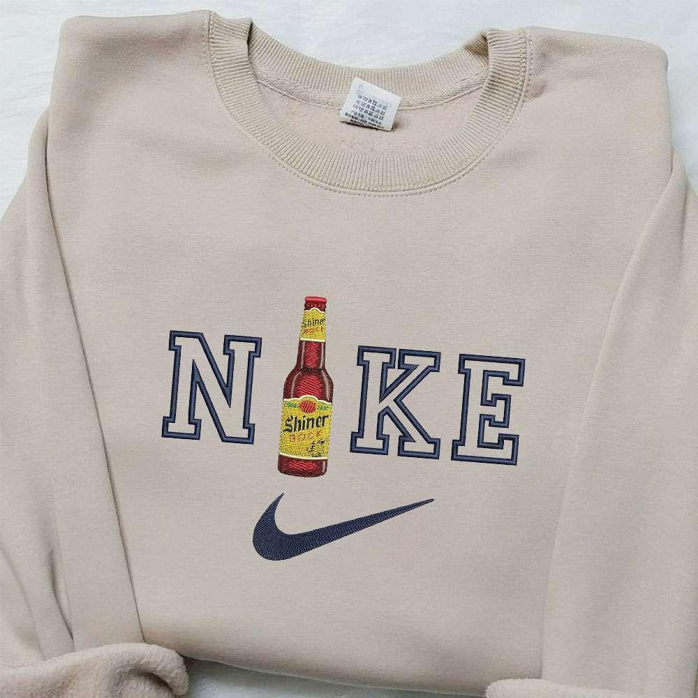 Shiner Beer x Nike Embroidered Sweatshirt Favorite Drink Embroidered Shirt Nike Inspired Embroidered Shirt