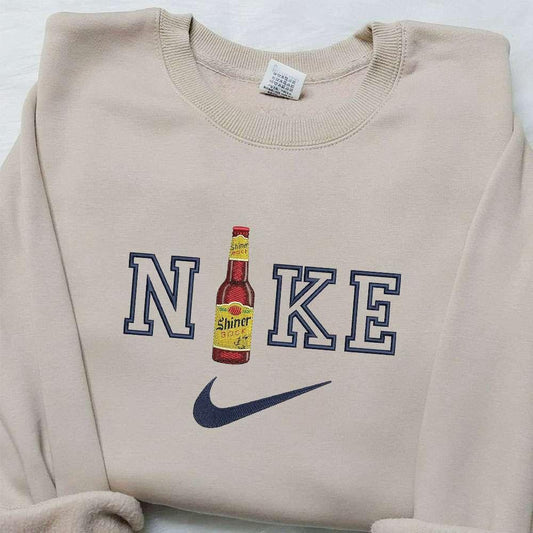 Shiner Beer x Nike Embroidered Sweatshirt Favorite Drink Embroidered Shirt Nike Inspired Embroidered Shirt