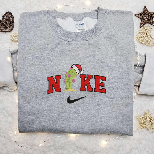 Cactus Xmas Hat x Nike Christmas Embroidered Sweatshirt Cartoon Christmas Embroidered Shirt Best Christmas Gift Ideas