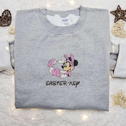 Mickey Easter Key Embroidered Shirt Disney Characters Embroidered Hoodie Thanksgivings Day Gift Ideas