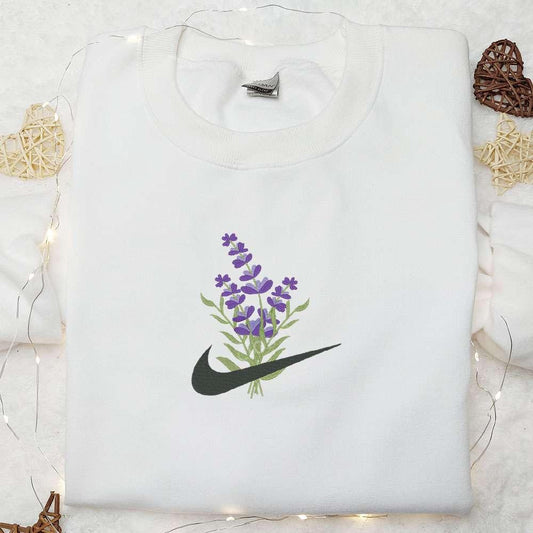 Lavender Nature Embroidered Shirt Best Gift Ideas For Family