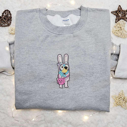 Bluey Easter Embroidered Shirt Thanksgiving Day Embroidered Hoodie Best Holiday Gift Ideas