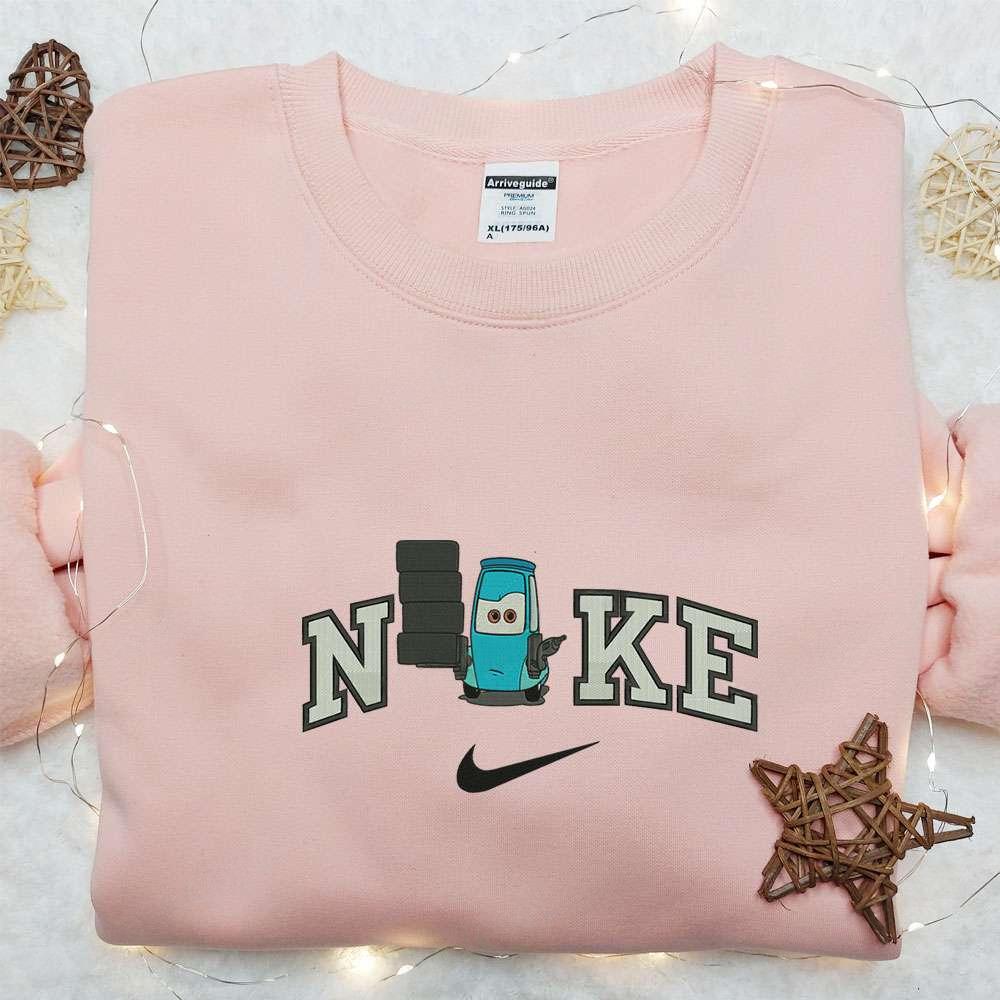 Nike x Guido Disney Pixar Embroidered Sweatshirt Pixar Cars Embroidered Hoodie Custom Nike Embroidered T shirt
