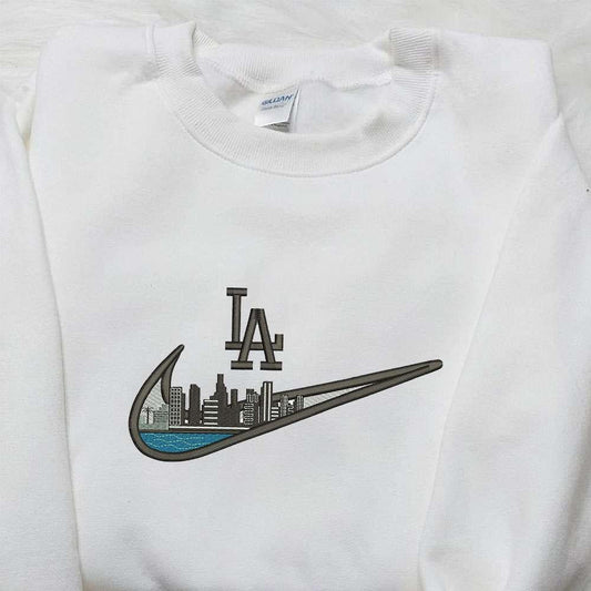 Nike x Los Angles City Embroidered Shirt Nature Embroidered Shirt Nike Inspired Embroidered Shirt
