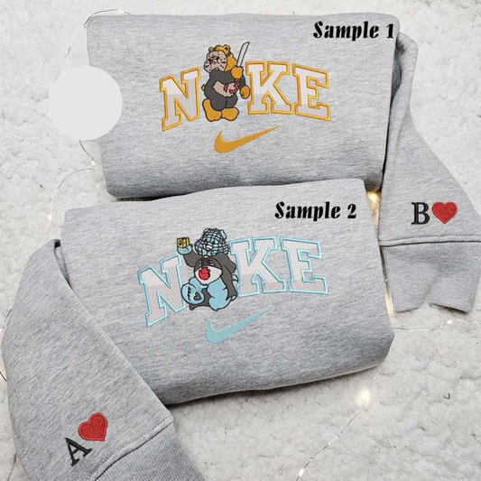 Bear Horror Cosplay Jason Voorhees And Pinhead Halloween Embroidered Couples Shirts