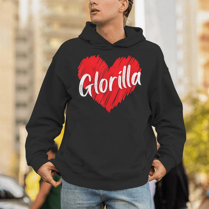 Glorilla Personalized Name I Love Glorilla Heart Vintage Unisex Hoodie
