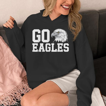 Go Eagles Mascot Bird Graphic Fan Apparel Unisex Hoodie