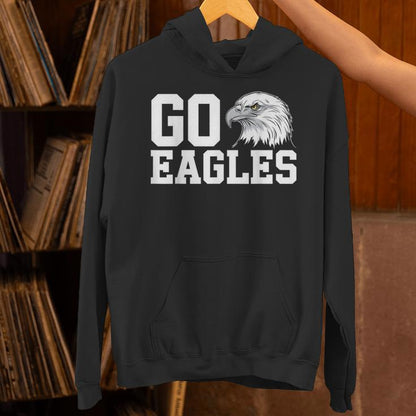 Go Eagles Mascot Bird Graphic Fan Apparel Unisex Hoodie
