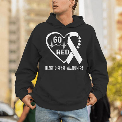 Go Red February American Heart Health Month Awareness Unisex Hoodie