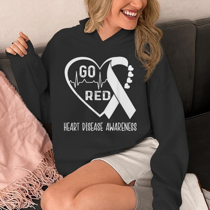 Go Red February American Heart Health Month Awareness Unisex Hoodie