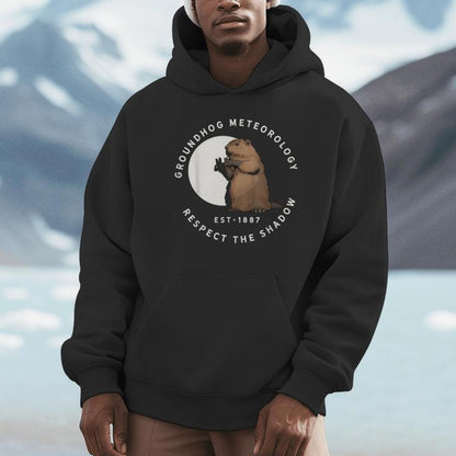 Groundhog Meteorology Respect The Shadow Groundhog Day Unisex Hoodie