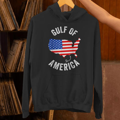Gulf Of Usa America Gulf Of Mexico Usa Flag Map July 4 Unisex Hoodie