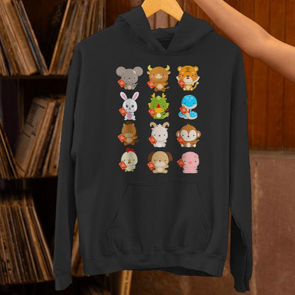 Happy Chinese New Year 2025 Zodiac Animal Lunar New Year Kid Unisex Hoodie