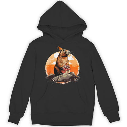 Happy Groundhog Day Ground Hog With Birthday Party Unisex Hoodie