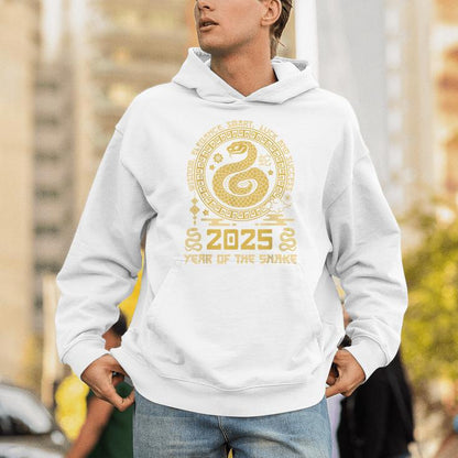 Happy Lunar Chinese New Year Of The Snake 2025 Zodiac Unisex Hoodie
