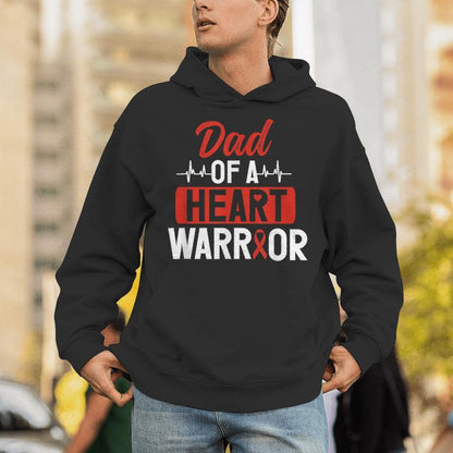 Heart Warrior Dad Chd Congenital Heart Defect Awareness Unisex Hoodie