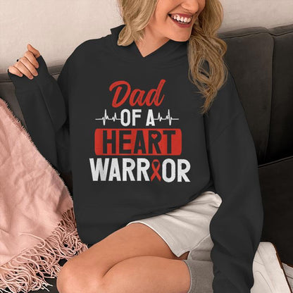 Heart Warrior Dad Chd Congenital Heart Defect Awareness Unisex Hoodie