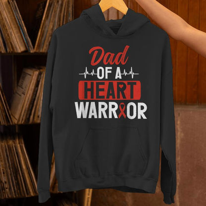Heart Warrior Dad Chd Congenital Heart Defect Awareness Unisex Hoodie