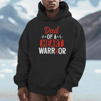 Heart Warrior Dad Chd Congenital Heart Defect Awareness Unisex Hoodie
