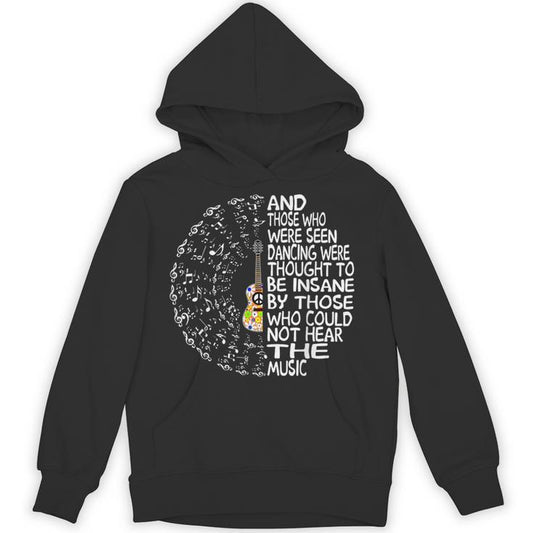 Hippie Guitar And Those Who Were Seen Dancing Peace Unisex Hoodie