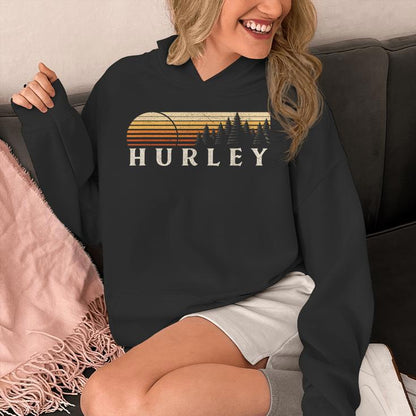 Hurley Va Vintage Evergreen Sunset Eighties Retro Unisex Hoodie