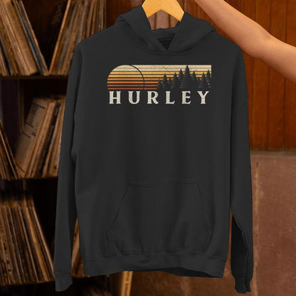 Hurley Va Vintage Evergreen Sunset Eighties Retro Unisex Hoodie