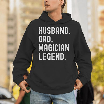 Husband Dad Magician Legend Vintage Father's Day Unisex Hoodie