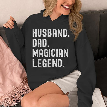 Husband Dad Magician Legend Vintage Father's Day Unisex Hoodie