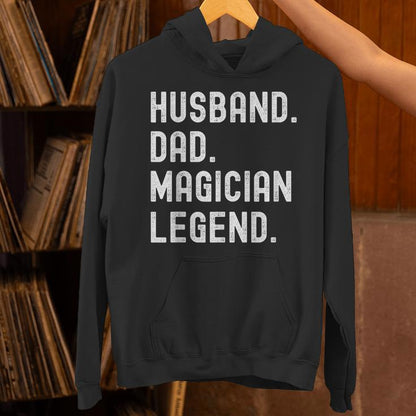 Husband Dad Magician Legend Vintage Father's Day Unisex Hoodie