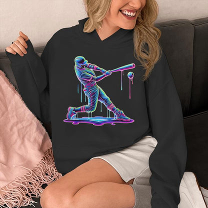 Ice Cream Drip Baseball Bat Baseball Player Unisex Hoodie