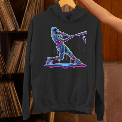 Ice Cream Drip Baseball Bat Baseball Player Unisex Hoodie