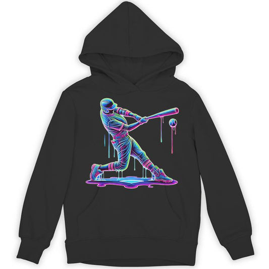 Ice Cream Drip Baseball Bat Baseball Player Unisex Hoodie