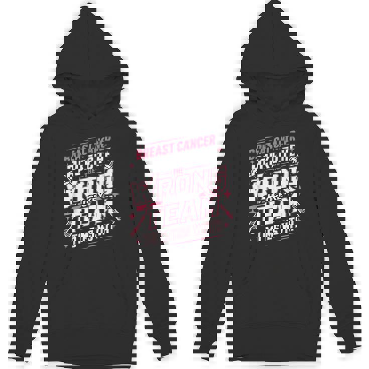 Ice Hockey Breast Cancer Awareness Month Pink Ribbon Unisex Hoodie