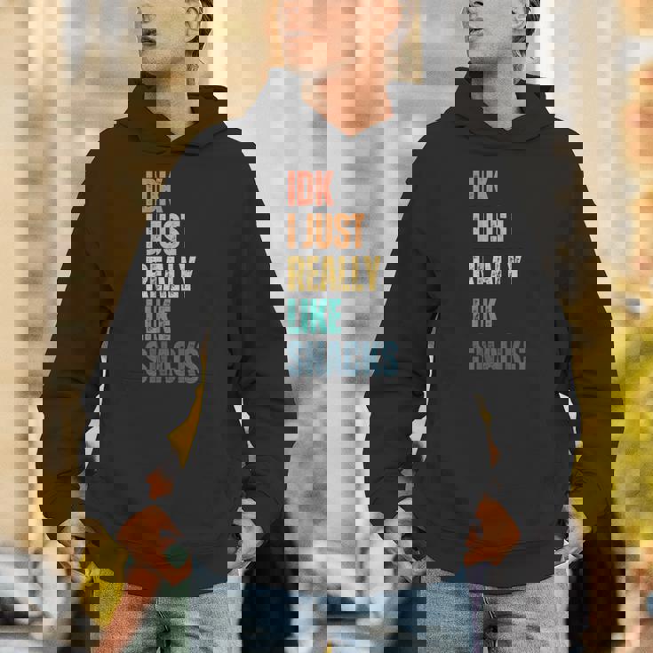 Idk I Just Really Like Snacks Vintage Unisex Hoodie